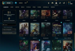 Conta Unranked com 30 Champs e 3 Fragmentos de skins - League of Legends LOL