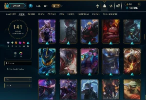 Bronze 4 com 130 Champs e 141 Skins ( MID / JG / TOP ) - League of Legends LOL