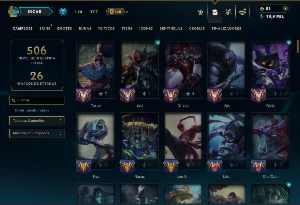 Bronze 4 com 130 Champs e 141 Skins ( MID / JG / TOP ) - League of Legends LOL