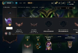 Bronze 4 com 130 Champs e 141 Skins ( MID / JG / TOP )