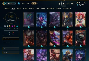 Bronze 4 com 130 Champs e 141 Skins ( MID / JG / TOP ) - League of Legends LOL