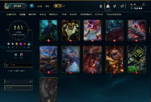 Bronze 4 com 130 Champs e 141 Skins ( MID / JG / TOP ) - League of Legends LOL