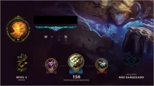 CONTA LEAGUE OF LEGENDS BORDA PLATINA UNRANKED 65 CAMPEÕES LOL