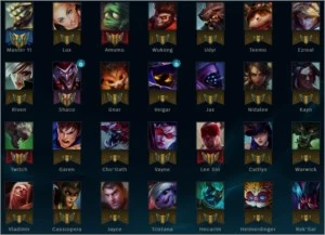 CONTA LEAGUE OF LEGENDS BORDA PLATINA UNRANKED 65 CAMPEÕES LOL