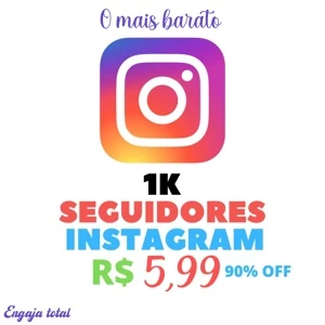 1K SEGUIDORES INSTAGRAM R$ 5,99 REAIS ENTREGA RAPIDA! - Social Media