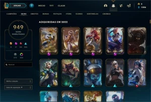 Conta League of Legends, Todos os Campeões, 1k+ de Skins LOL