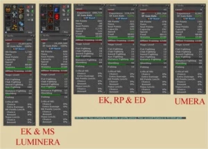 No-PVP EK 111 99/93 e MS 107 ml 66 outros com skill alta - Tibia