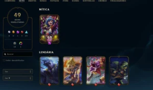 Conta League of Legends Full Acesso - 103 Champs e 49 Skins LOL