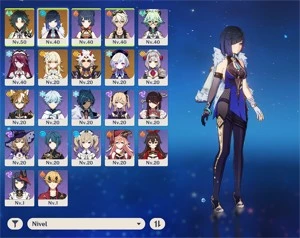 Yelan, Xiao, Itto, com benção da lua ativa Ar 25 - Genshin Impact