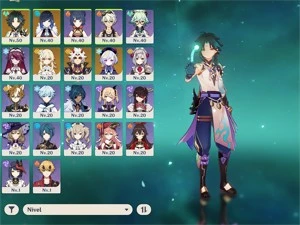 Yelan, Xiao, Itto, com benção da lua ativa Ar 25 - Genshin Impact