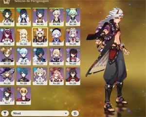 Yelan, Xiao, Itto, com benção da lua ativa Ar 25 - Genshin Impact