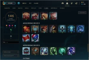 Conta Season 2 com ícones raros e rammus rei - League of Legends LOL