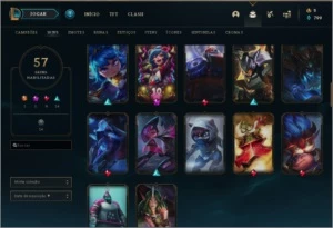 Conta Season 2 com ícones raros e rammus rei - League of Legends LOL