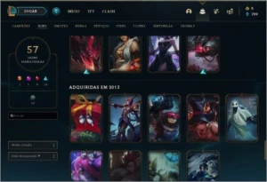 Conta Season 2 com ícones raros e rammus rei - League of Legends LOL