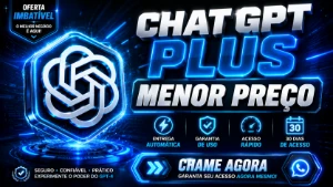 [MENOR PREÇO] ChatGPT Plus 30 Dias | Entrega Automática | - Inteligência Artificial