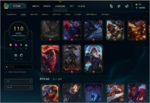 CONTA DIAMANTE 2 S10 ( Bom win rate ) - League of Legends LOL