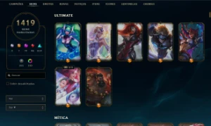 Conta de League of Legends 1400+ skins LOL