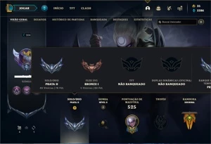 Conta prata 2 com TODOS os champ e 172 Skins + 500k de Diana - League of Legends LOL