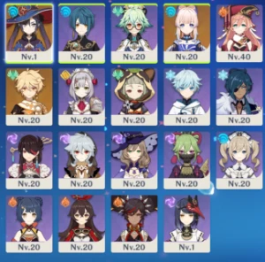Kokomi e Mona + 13 personagens - Genshin Impact