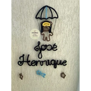 Ursinho Aviador Personalizado Tricotin - Artesanato e Personalizados