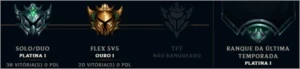 Conta LOL - Platina 1 - ótima conta - League of Legends