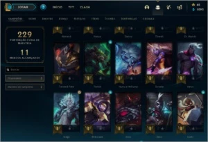 Conta Lol plat IV lvl 100 66% de winrate 64 champ 24 skin s6 - League of Legends