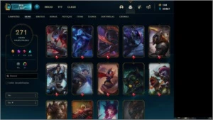 270 SKINS - 35K DE ESSENCIA - 95% DOS CAMPEÕS - League of Legends LOL