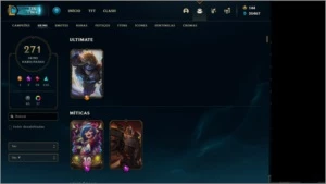 270 SKINS - 35K DE ESSENCIA - 95% DOS CAMPEÕS - League of Legends LOL