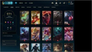 270 SKINS - 35K DE ESSENCIA - 95% DOS CAMPEÕS - League of Legends LOL