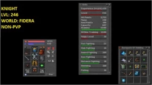 KNIGHT- LVL 246 FIDERA / NON-PVP + OTROS - Tibia
