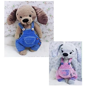 Receita em PDF - Cachorro de Macacão Amigurumi - Outros