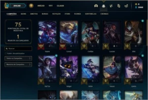Conta platina 3 com 5 skins e 32 champs (Ex D4) - League of Legends LOL