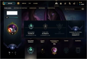 Conta platina 3 com 5 skins e 32 champs (Ex D4) - League of Legends LOL