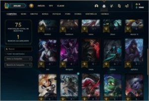 Conta platina 3 com 5 skins e 32 champs (Ex D4) - League of Legends LOL
