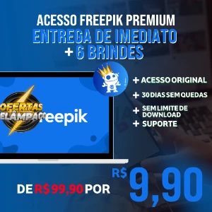 (Promoção🔥ÚLTIMAS UNIDADES) FreePik - Acesso Mensal - Assinaturas e Premium