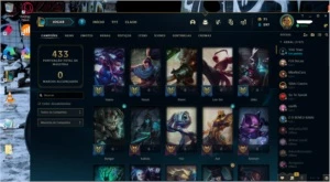 Conta nivel 77 gold 4, 101 skins, 10 emotes, 140 icones - League of Legends LOL