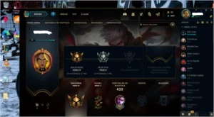 Conta nivel 77 gold 4, 101 skins, 10 emotes, 140 icones - League of Legends LOL