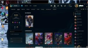 Conta nivel 77 gold 4, 101 skins, 10 emotes, 140 icones - League of Legends LOL