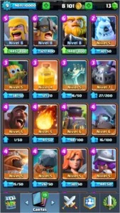 Arena 10 xp9 6 lendarias 1 nv2 - Clash Royale
