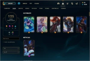 Conta ouro 3 com 125 skins e 103 champs (MAIN MID/ADC) - League of Legends LOL