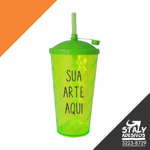 Copo Twister Verde Neon - Artesanato e Personalizados