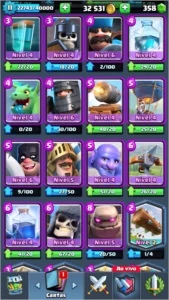 Conta clash royale lvl 11 todas as cartas