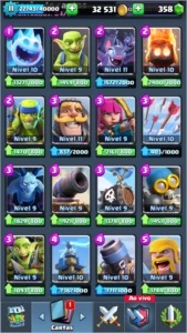 Conta clash royale lvl 11 todas as cartas