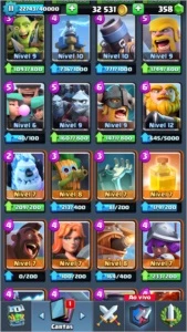 Conta clash royale lvl 11 todas as cartas