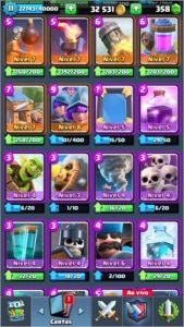 Conta clash royale lvl 11 todas as cartas