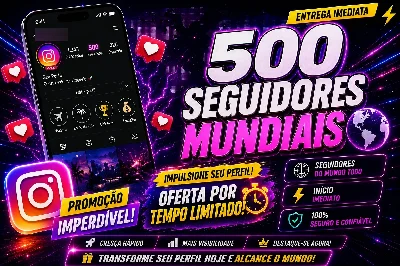 500 Seguidores Instagram | Entrega Rápida - Redes Sociais