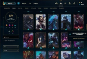 Conta platina 2 com 68 champs e 89 skins + 700k de Yasuo - League of Legends LOL