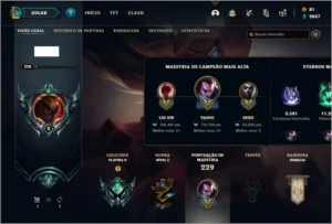 Conta platina 2 com 68 champs e 89 skins + 700k de Yasuo - League of Legends LOL