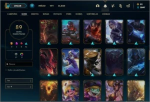 Conta platina 2 com 68 champs e 89 skins + 700k de Yasuo - League of Legends LOL