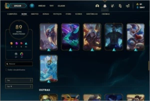 Conta platina 2 com 68 champs e 89 skins + 700k de Yasuo - League of Legends LOL